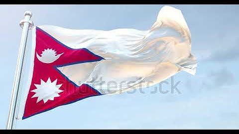 Nepal Flag Waving loop 4K
