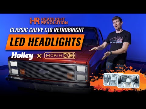 Classic Chevy C10 Holley RetroBright LED Headlight Install | Headlight Revolution