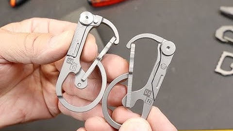 RovyVon U4 Pro Titanium EDC carabiner with scalpel knife and 4mm bit holder. Rock on RovyVon!