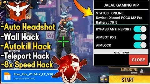 💯ffh4x Auto Headshot Hack‼️ New Injector FF || Free Fire Esp Name Mod Menu Injector Hack #OB32