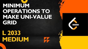 MINIMUM OPERATIONS TO MAKE UNI VALUE GRID | MATH | Leetcode 2033 #dsa #javascript #jobhunt #coding