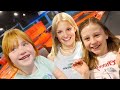 Adley  jennys first vidsummit new friends payton and nastya family travel day  ninja jump park