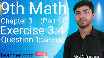 9th Math Exercise 3.4 Question 1 Complete | Use of logarithm table | AbidAli