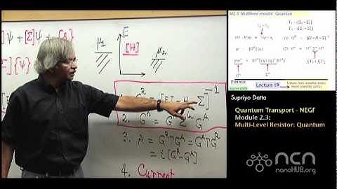 nanoHUB-U Fundamentals of Nanoelectronics II: M2.3 NEGF - Multi-Level Resistor: Quantum