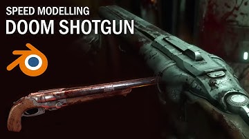 Blender Speed Modelling & Texturing | DOOM Shotgun
