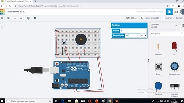 tinkercad-arduino botao buzzer