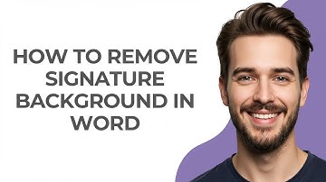 How To Remove Signature Background In Word - UPDATED!