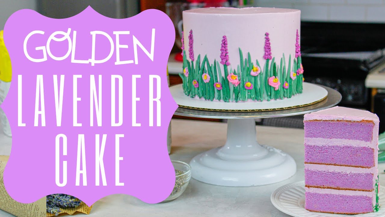 Golden Lavender Cake | CHELSWEETS