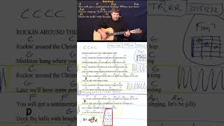 Rocking Around The Christmas Tree (Christmas) Short Guitar Cover Lesson with Chords/Lyrics #shorts