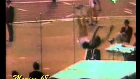 Mexico 1968 high Jump Final (Fosbury 2.24m Ed char...