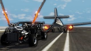 Cabo de GUERRA com veículos, CARRO x JATO! BeamNG.drive screenshot 3