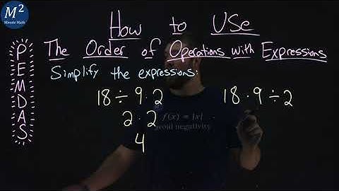 How to Use the Order of Operations with Expressions | Two Examples | Part 2 of 5 | Minute Math