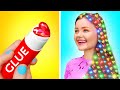 COOL HAIR BEAUTY TRENDS || Cool &amp; Easy Hair Tricks For Girls! Pink Challenge By 123 GO! TRENDS