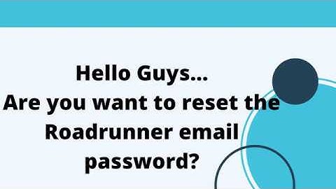How to reset Roadrunner email password