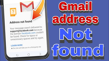 How To Solve Adress Not Found Problem In Gmail Account 2025