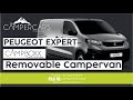 Camping in peugeot expert with campboxx 120