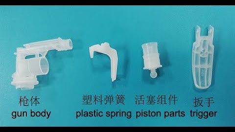 All plastic trigger sprayer assembly machine- body, spring, piston parts, trigger 4 parts assemble