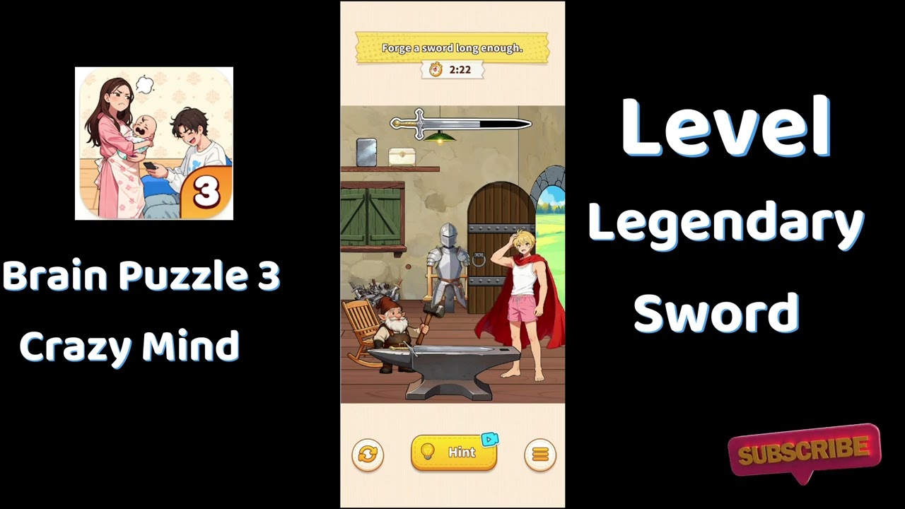 Brain Puzzle 3 Crazy Mind Legendary Sword Walkthrough
