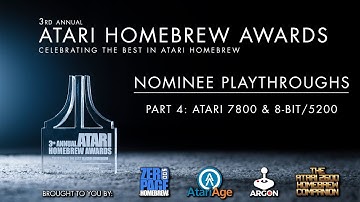 3rd Annual Atari Homebrew Awards: Nominee Playthroughs - 7800 Completed & WIP, Atari 8-Bit/5200