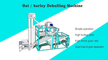 Oat hulling and separating unit