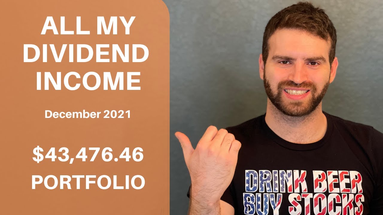 Dividend Income From My $43,476 Stock Portfolio l December 2021