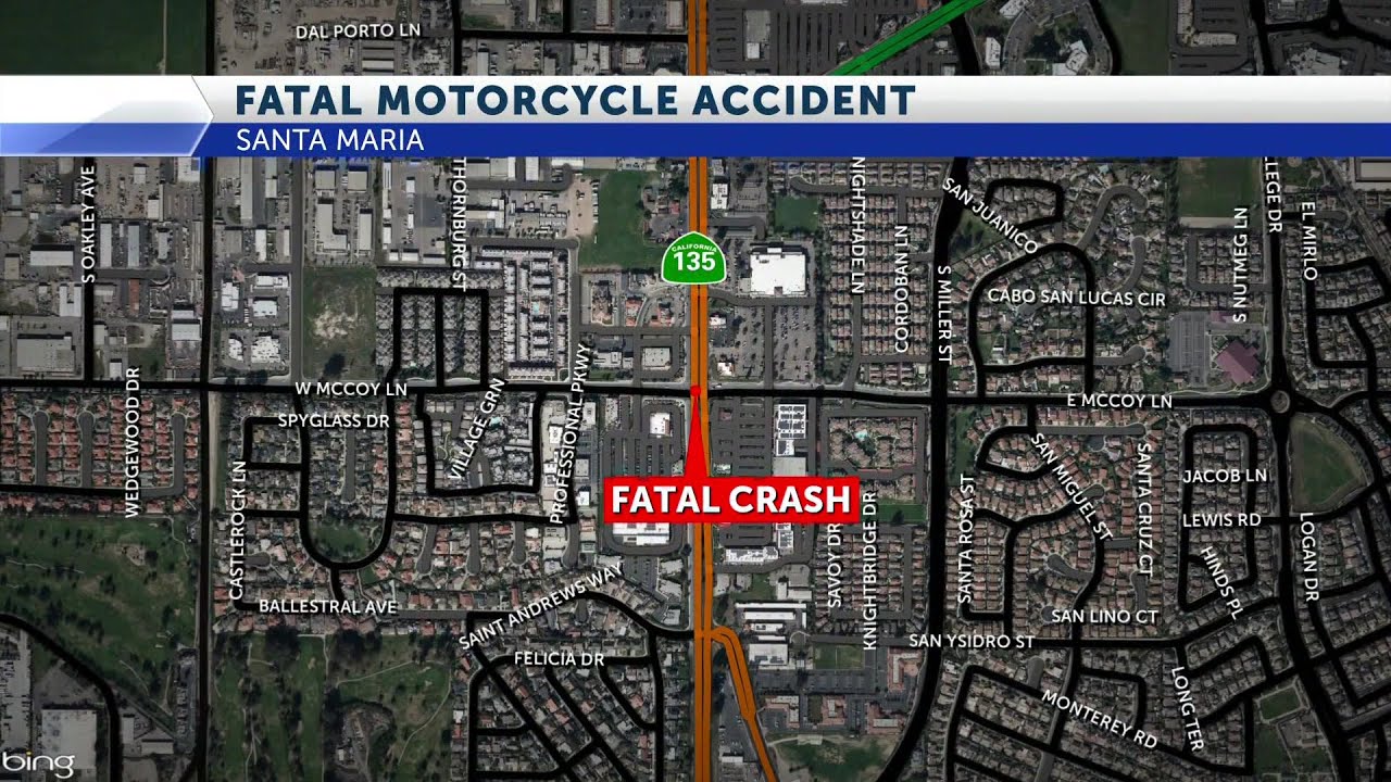 Motorcyclist killed in crash after running red light in Santa Maria ...