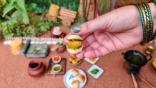 Miniature VADA PAV + Chutney | Mumbai Style Vada Pav Recipe | Rini's Miniature |