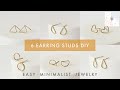 6 Easy Wire Earring Studs DIY Tutorial | Minimalist Jewelry Making