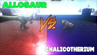 Битва в АРК| Аллозавр против Халекотерия| Allosaur vs Chalicotherium