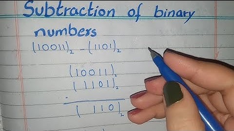 Subtraction of Binary Numbers in Urdu, Subtraction of Binary Numbers in Hindi