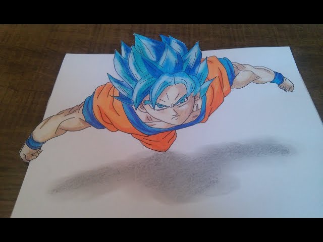 Goku SSJ2  Coisas para desenhar, Goku super saiyan, Desenho 3d