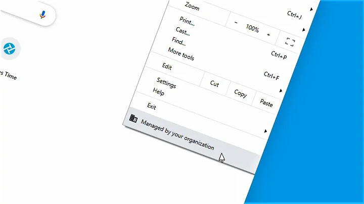 How to remove managed by your organization in chrome