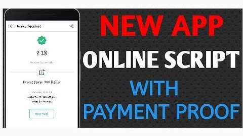 New App Online script with payment proof | Earn 100$ daily app | By Konan Saifi