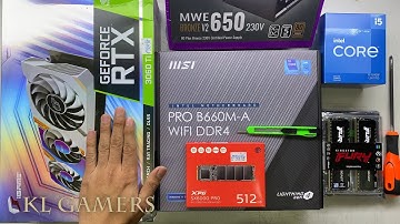 intel Core i5 12400F msi PRO B660M-A WiFi DDR4 iGame RTX3060Ti MONTECH A1000 ARGB White PC Build