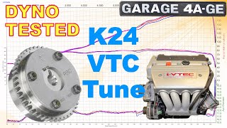 K24 Honda  VTC tuning  - Cam timing dyno tested k24 pt2