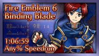 Fire Emblem 6: Binding Blade Any% Speed Run - 1:06:59