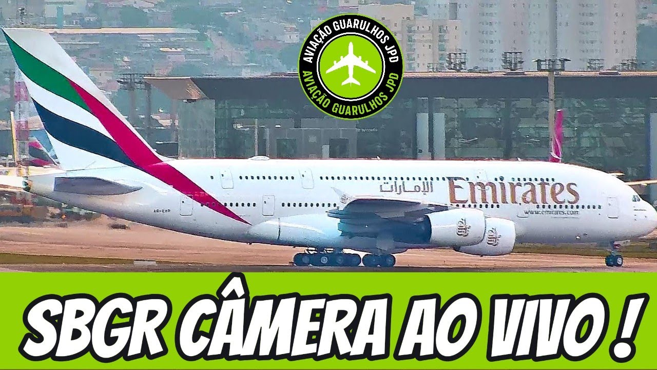 AEROPORTO DE GUARULHOS AO VIVO 24H SBGR - PISTA 28 COM FONIA