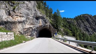 Driving the Falzarego Pass, Italy