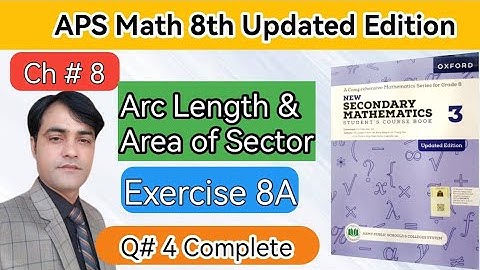 Exercise 8A Question 4 II APS Maths 8th II New Secondary Mathematics Book 3 Updated Edition #taleem