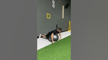 Stability Ball Prone Row Rotate Press