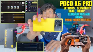 Poco x6 pro 5g game turbo full explain free fire setting, sensitivity, one tap headshot tips