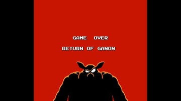 Legend of Zelda 2 Game over screen