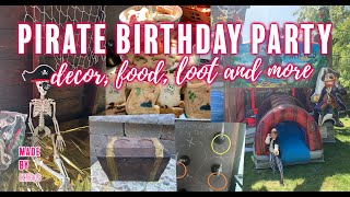DIY Pirate Birthday Party! 🏴‍☠️ Summer Birthday Party for Pirate Lovers, Peter Pan, Captain Hook🪝