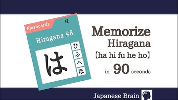 Flashcards - Learn / Memorize Hiragana ha hi fu he ho in 90 seconds