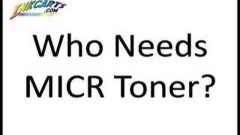 MICR Toner - Printing Your Own Checks