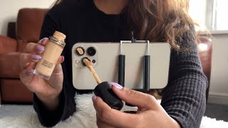 [ASMR] applying makeup to iPhone camera 😴