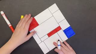 Piet Mondrion Primary Color Squares
