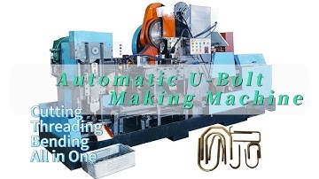 Automatic U-bolt making machine，cutting threading bending in one machine, automatic U-bolt forming🎉