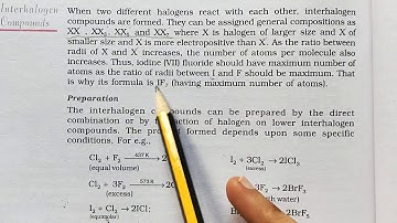 HCl, oxoacids of halogens, interhalogen compounds and Group 18 elements