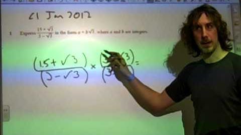 C1 Surds OCR January 2012 q1